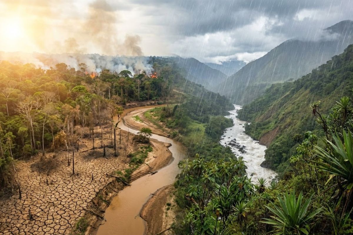 Amazônia enfrenta mudanças climáticas que alteram a diversidade de árvores e a biodiversidade tropical enquanto regiões viram possível refúgio climático