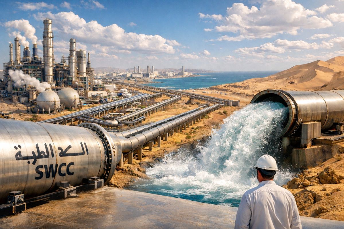 Arábia Saudita fabrica água para 37 milhões de pessoas com a maior rede de dessalinização do planeta, 33 usinas, 14 mil km de dutos e bilhões em engenharia para sobreviver no deserto (2)