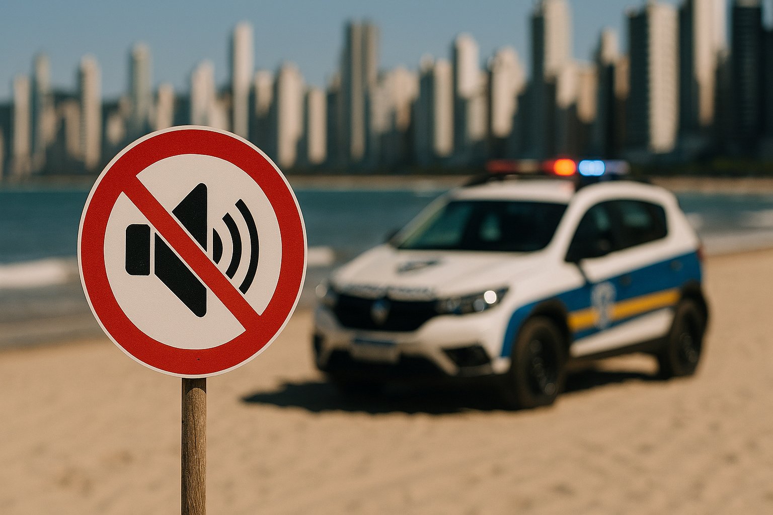 Balneário Camboriú aperta o cerco com lei pouco conhecida: Código de Posturas autoriza multas acima de R$ 5 mil por som alto em praias e apartamentos