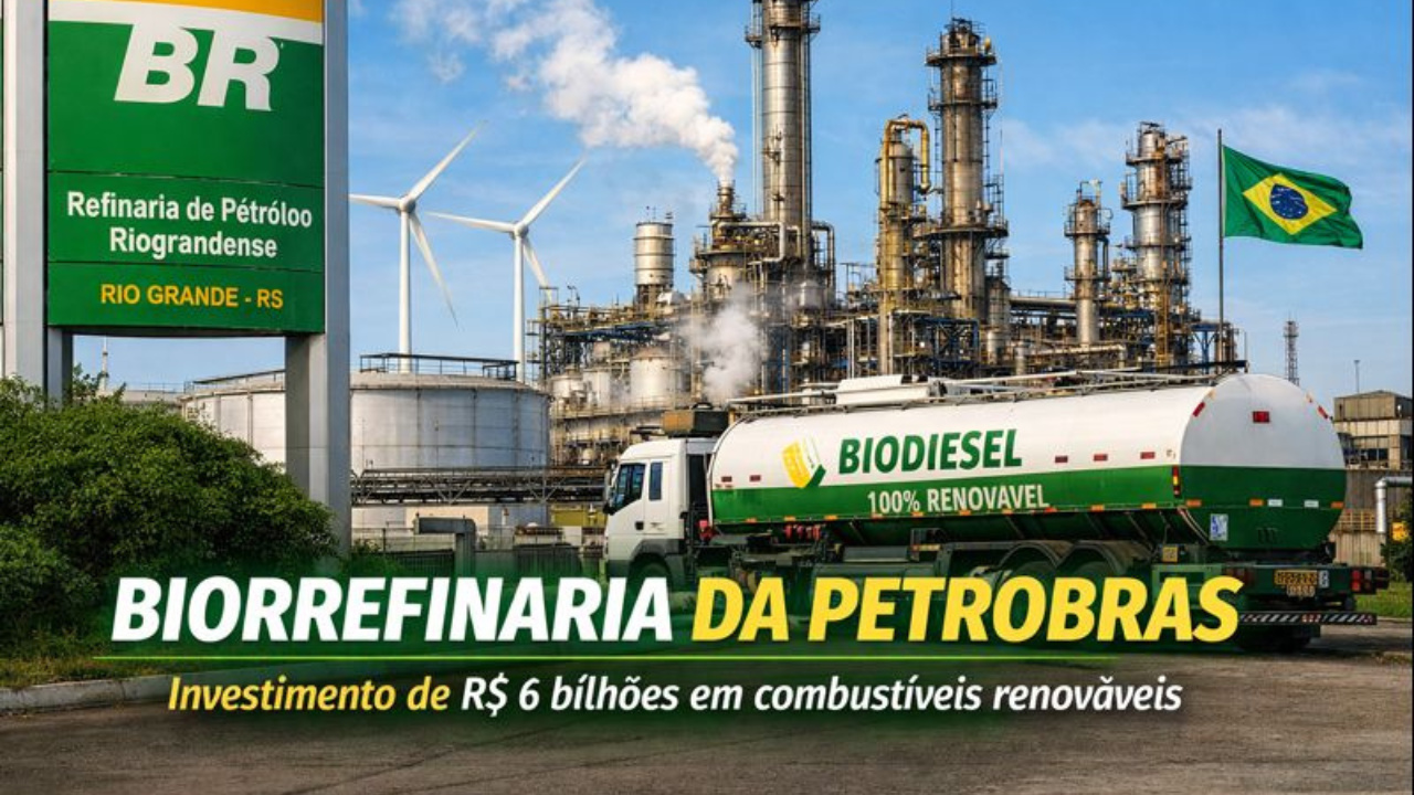 Biorrefinaria da Petrobras vai transformar a Refinaria de Petróleo Riograndense em polo de combustíveis renováveis no RS.