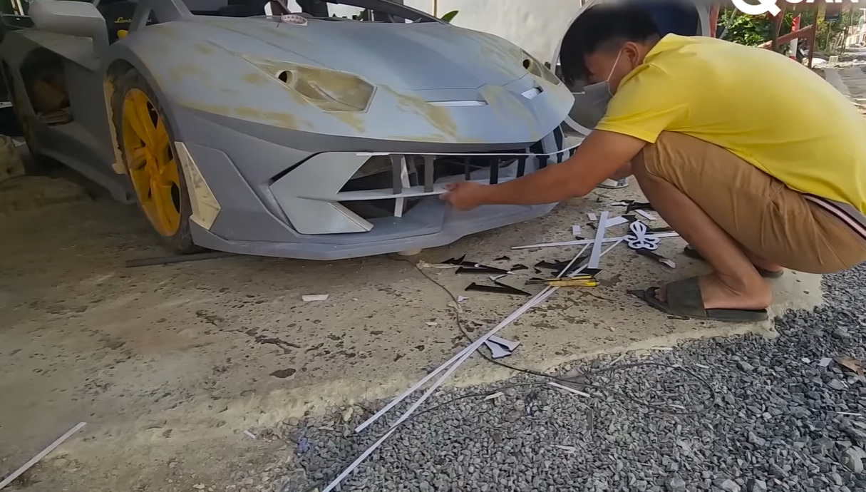 Carro, garagem, Peças, Motor, Lamborghini