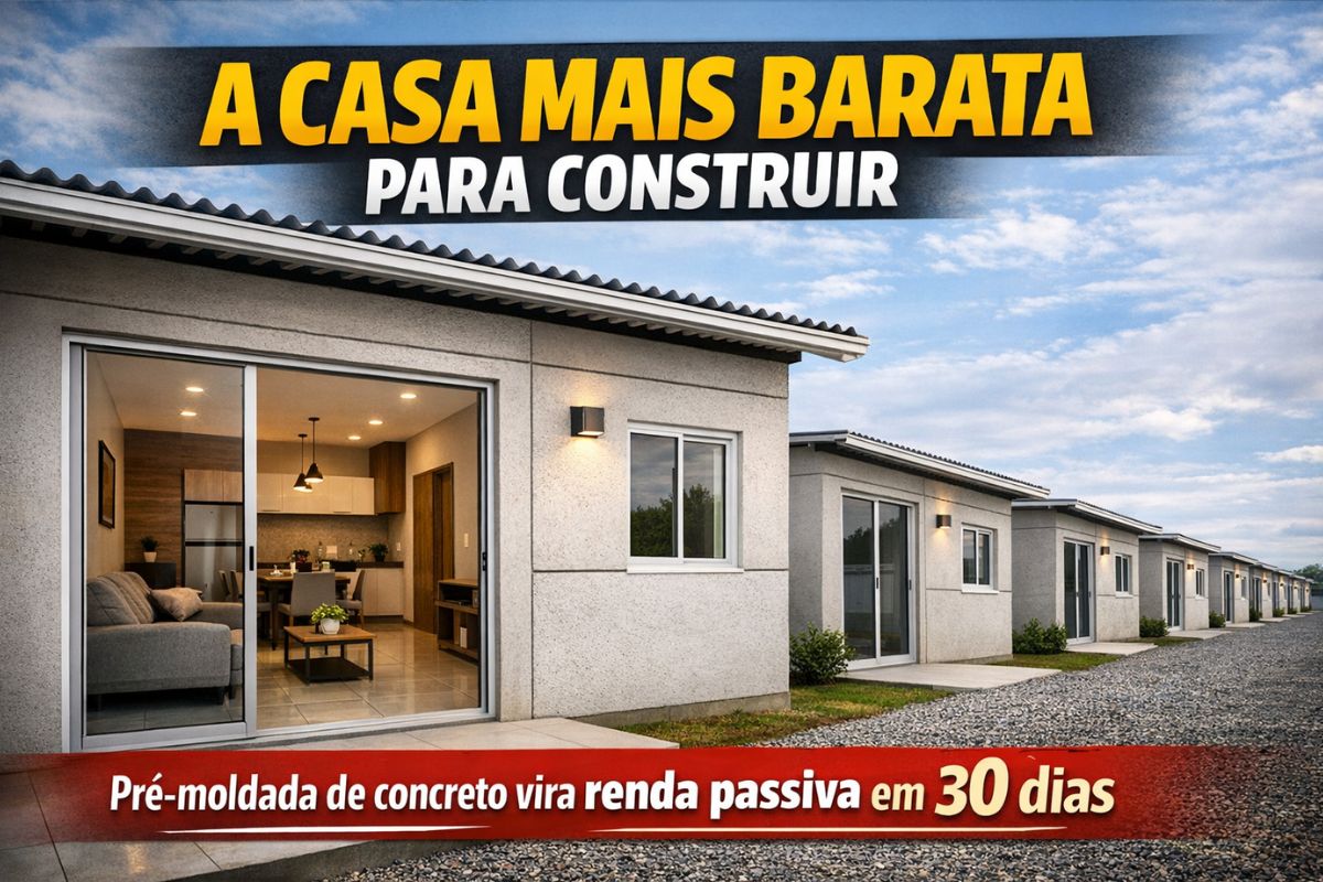 Casa pré-moldada de bloco com paredes por R$ 7.900, pronta em 30 dias, pedreiro monta, rende R$ 3.300 nas três e vira opção mais barata que contêiner e kitnet hoje (3)