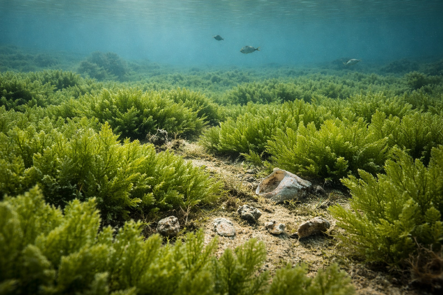 Pouca gente percebe, mas uma alga invasora está criando tapetes tóxicos no fundo do mar, expulsando fauna nativa e remodelando habitats inteiros: o avanço silencioso da Caulerpa taxifolia