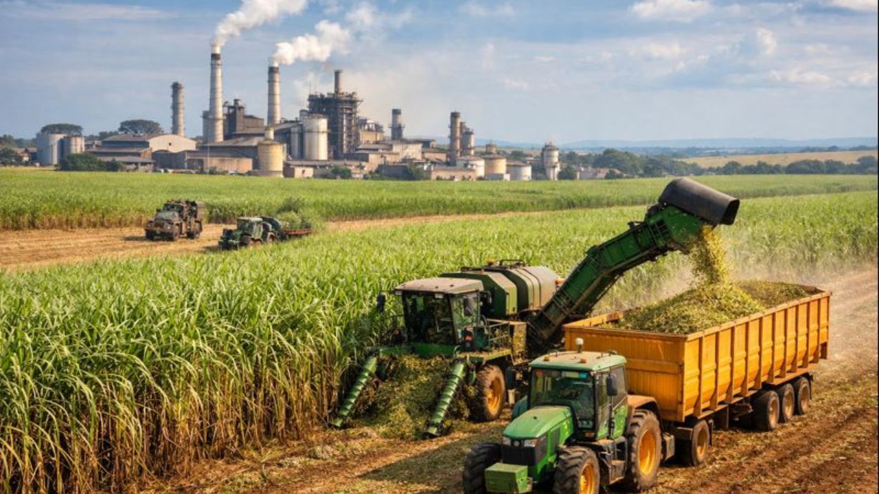 Produtividade da cana-de-açúcar cresce 26,6% no Centro-Sul em dezembro e fortalece o avanço do biocombustível na safra 2025/26.