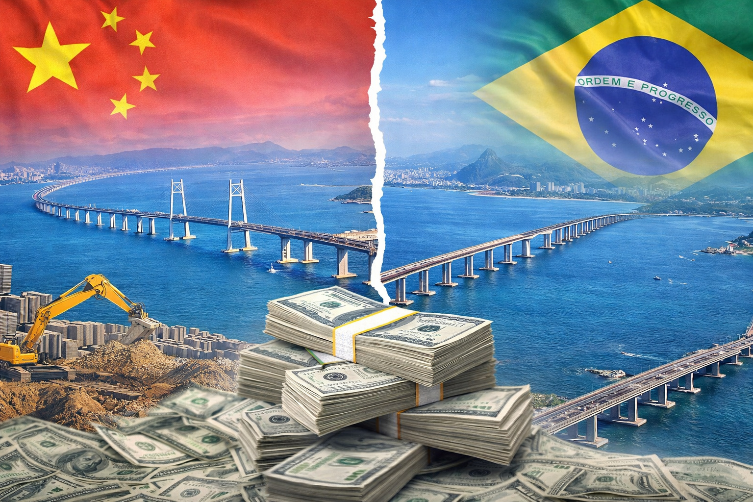 China - obras - ponte - maior ponte do mundo - Rio Niterói