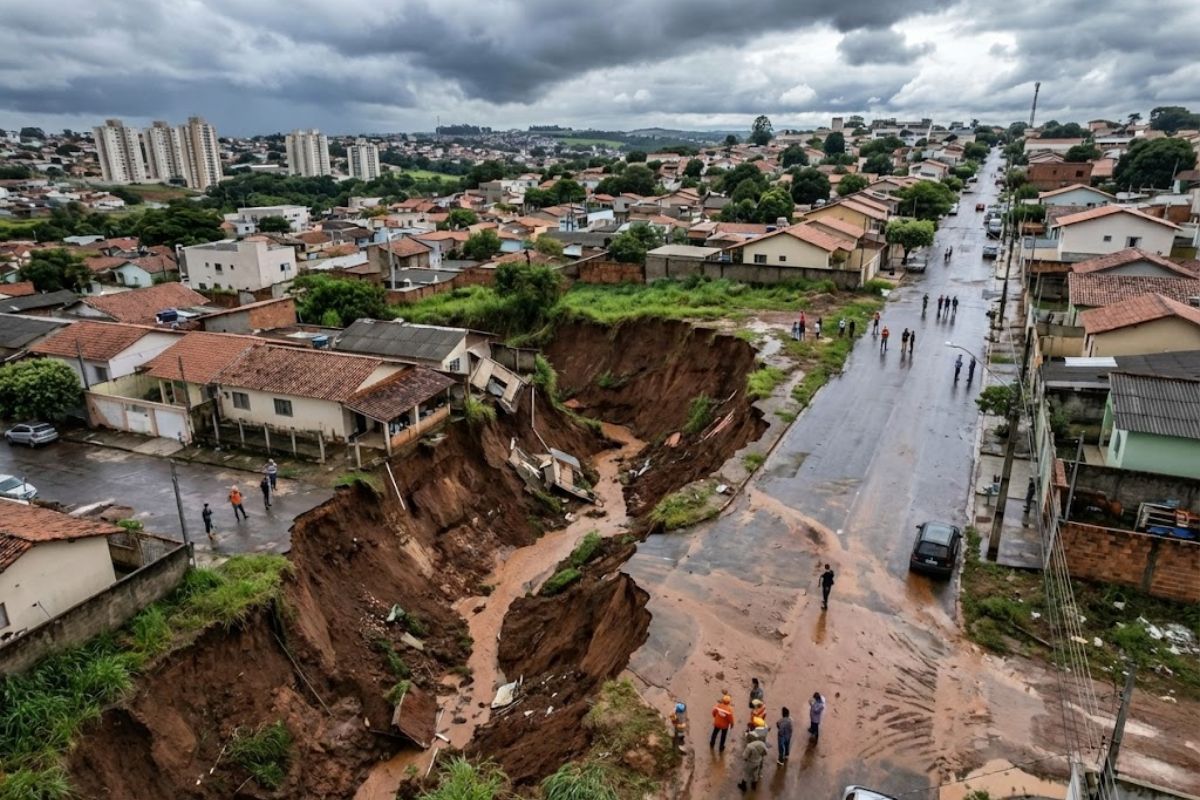 Voçorocas gigantes avançam em Buriticupu, causadas por erosão, desmatamento e falta de drenagem, ameaçando dividir a cidade no Maranhão.