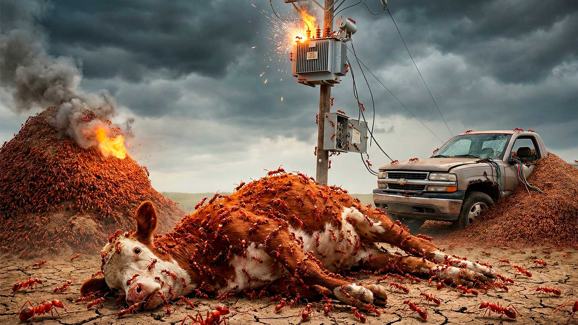 Com impacto de US$ 1,2 bilhão por ano, Formiga-de-fogo vira praga bilionária, agride bezerros e ainda provoca panes em equipamentos, e o controle segue custando caro no Texas