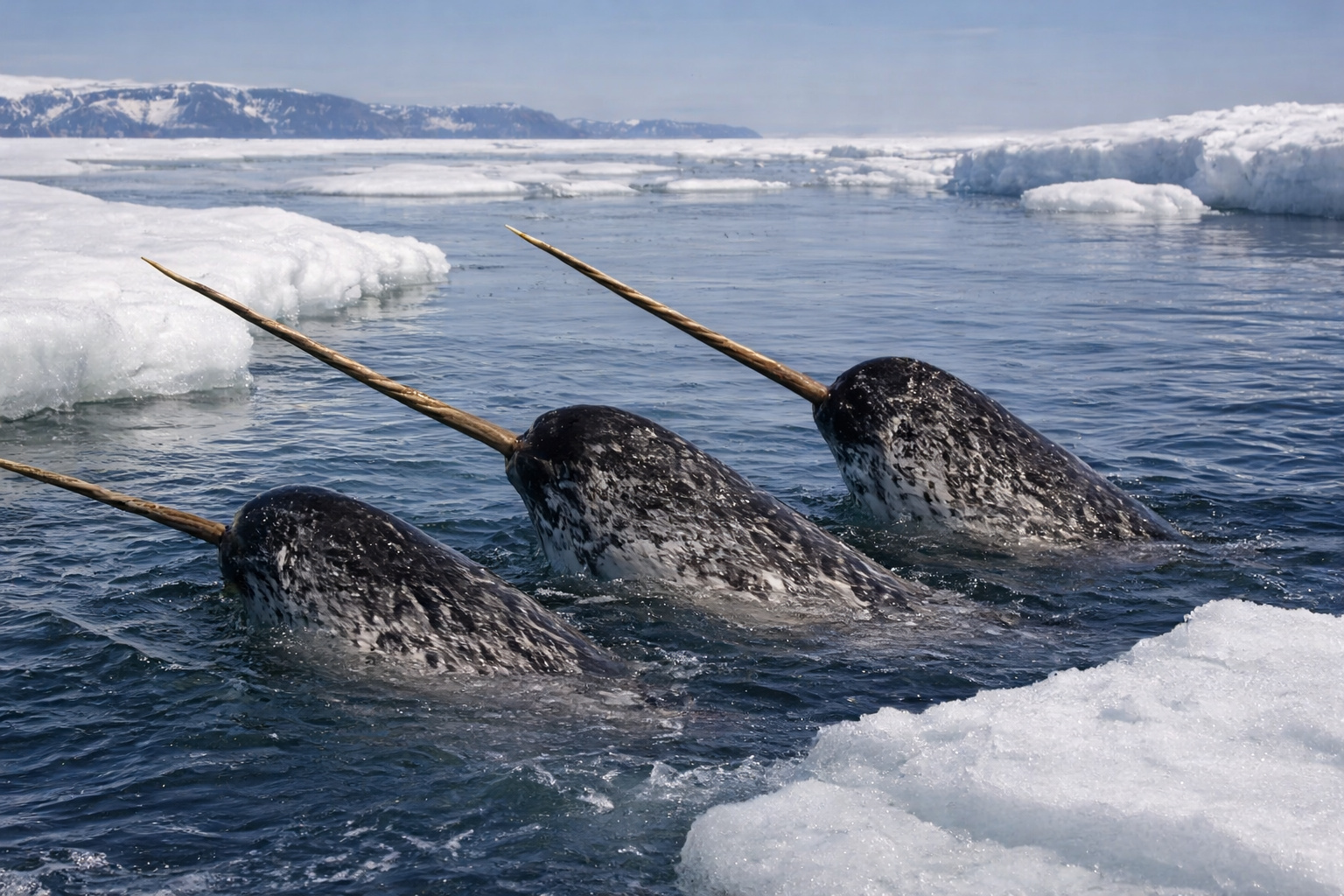 Com um “dente” ósseo sensível e milhões de terminações nervosas, o narval usa seu canino de até 3 metros como órgão sensorial para mapear o oceano Ártico