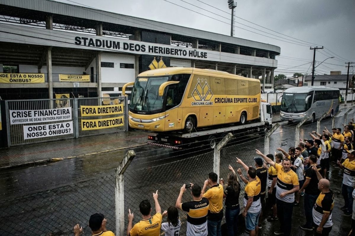 Criciúma vende ônibus próprio para reforçar o caixa e manter a logística terceirizada; entenda por que o time da série B tomou essa medida e o impacto na temporada.