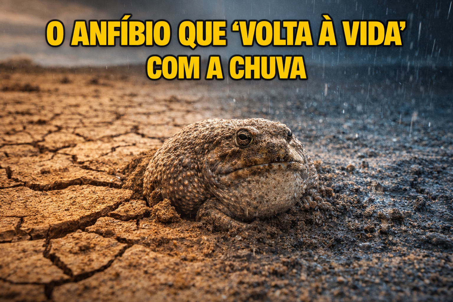 Cyclorana platycephala: o anfíbio que se enterra por anos, reduz o metabolismo ao mínimo e “volta à vida” após a dessecação total com a chegada da chuva