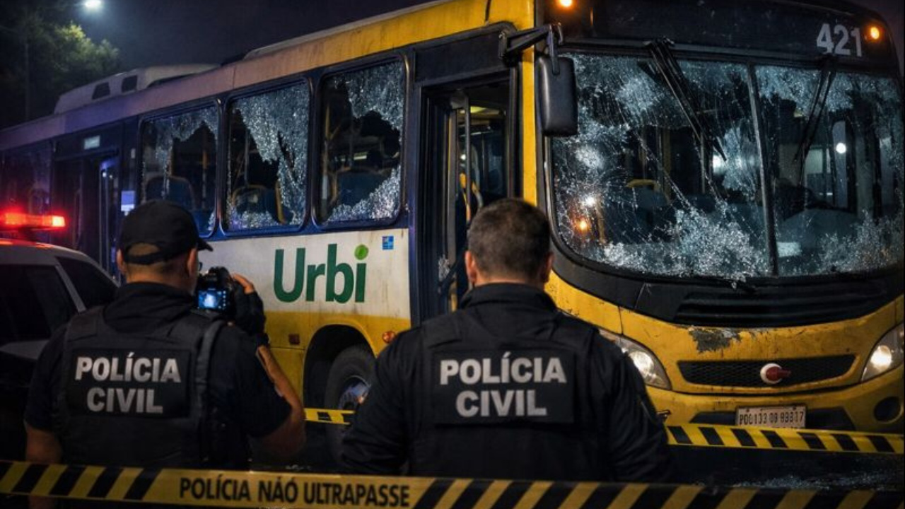 Polícia Civil apura depredação de ônibus no DF após demissão por justa causa na empresa Urbi, segundo a Secretaria de Mobilidade.