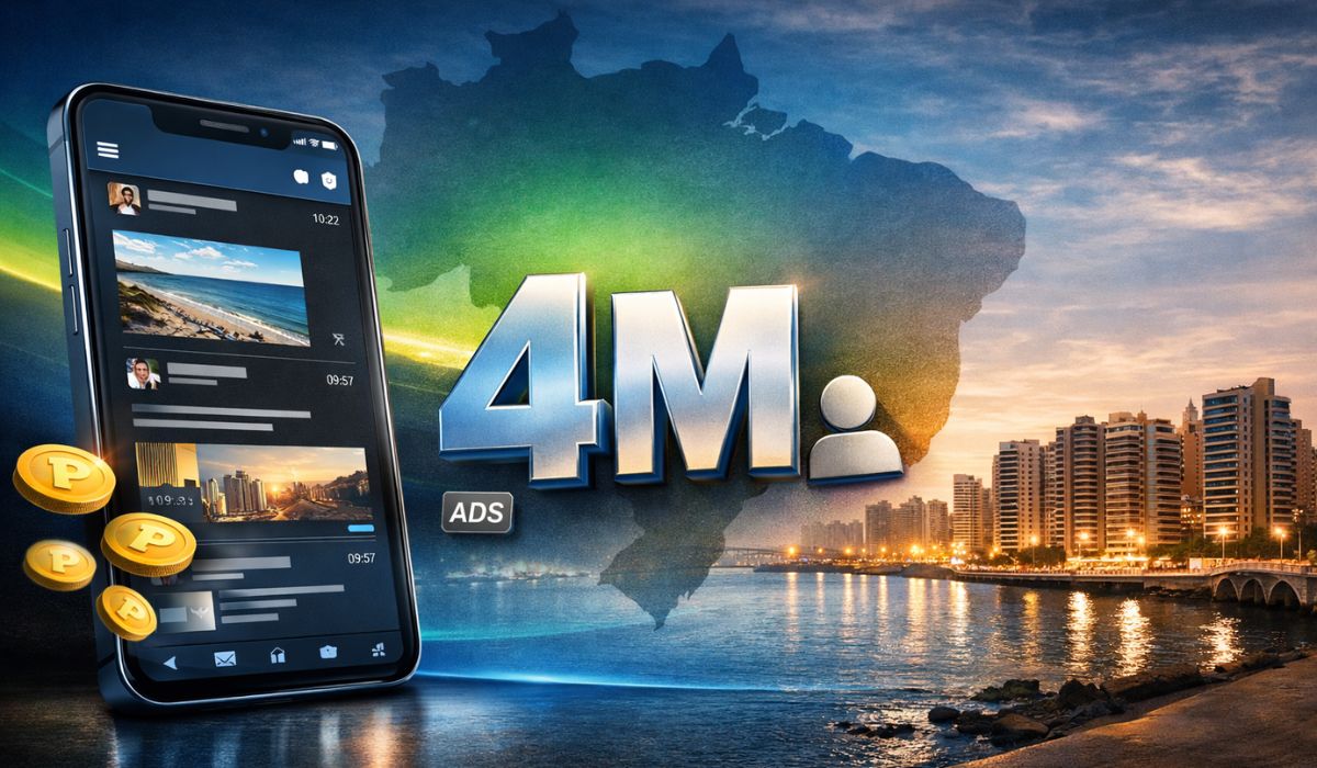 Poosting, rede social criada em Fortaleza, diz ter 4 milhões de usuários e aposta em feed cronológico sem algoritmo e em Postcoin.