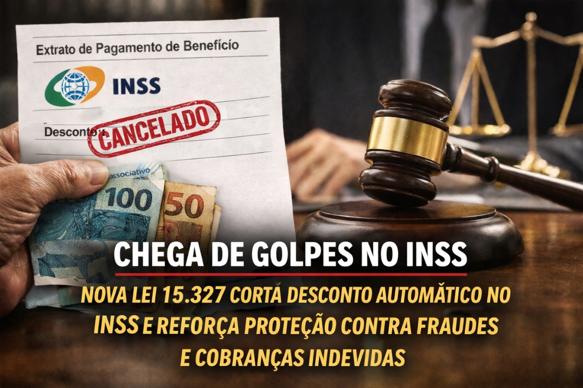 Chega de golpes no INSS: Nova Lei 15.327 corta desconto automático no INSS e reforça proteção contra fraudes e cobranças indevidas