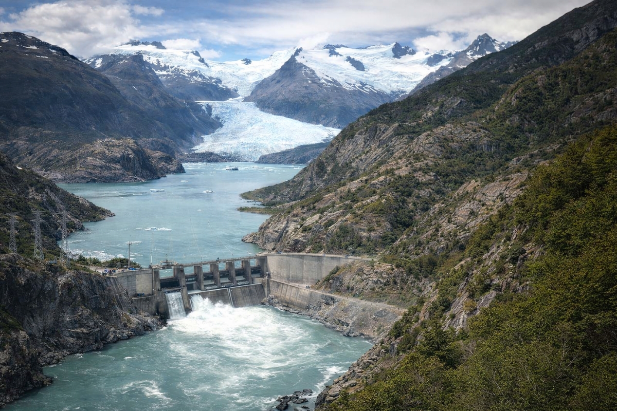 Um megaprojeto de represas em rios alimentados por geleiras acabou mostrando que o degelo acelerado pode derrubar a vazão e comprometer a geração antes do retorno do investimento