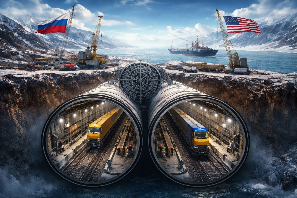 Um túnel ferroviário de 250 mil milhões de dólares entre Ásia e América volta ao radar, mas tem um problema: depende de cooperação entre Estados Unidos e Rússia e enfrenta gelo e terremotos de magnitude 7,9 na construção