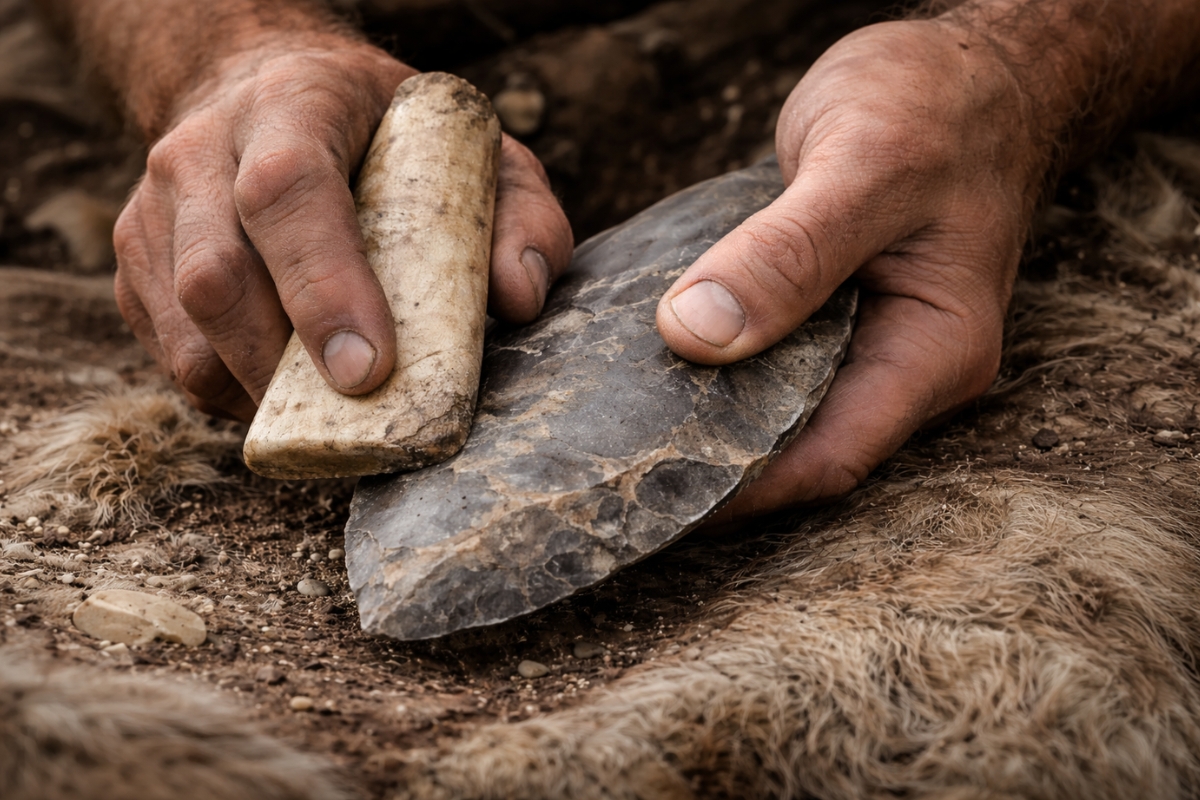 Um afiador de machados com 480.000 anos de antiguidade é a ferramenta de osso de elefante mais antiga conhecida já descoberta