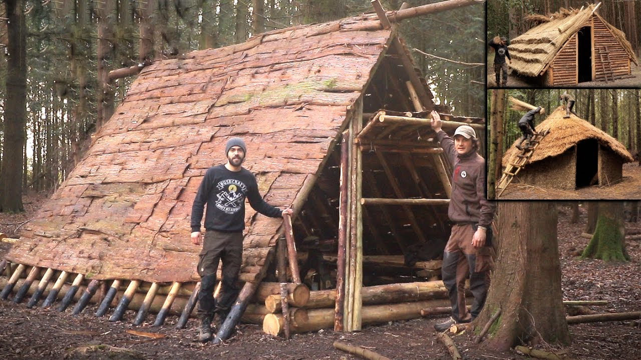 Dois homens constroem vila medieval em apenas 32 dias, utilizam técnicas de bushcraft, vivem em ambiente isolado e erguem abrigos sem apoio urbano, infraestrutura convencional ou recursos modernos