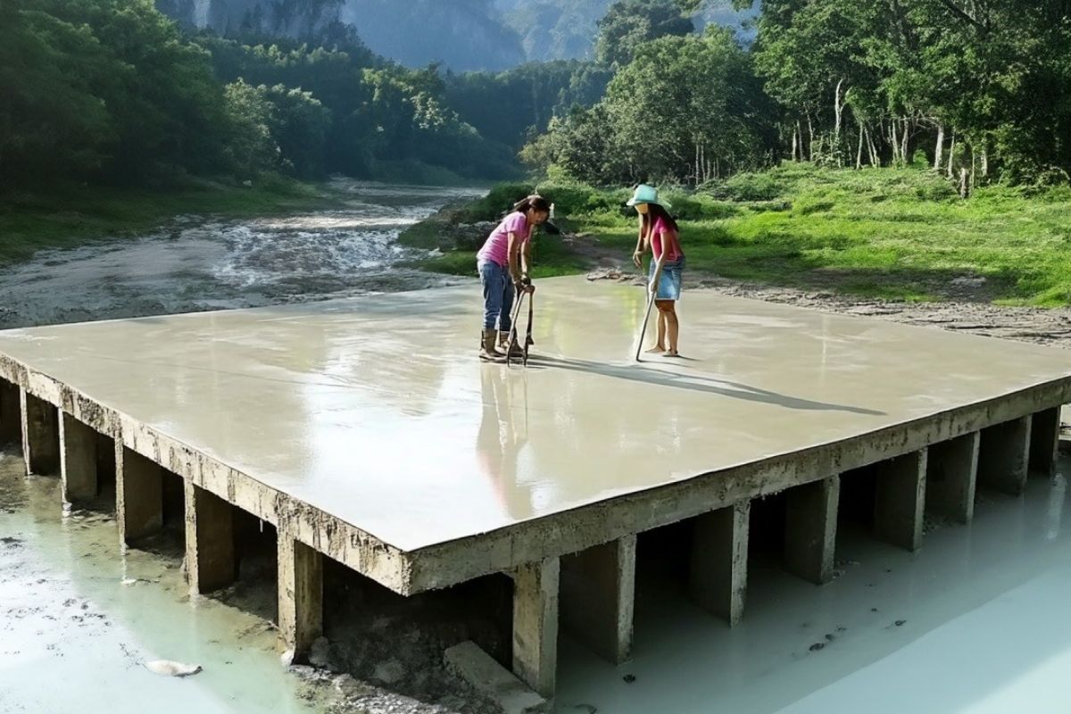 Duas irmãs abandonam a cidade e mostram como uma casa pode surgir em meio à floresta, detalhando cada etapa da construção, do concreto ao telhado, em um projeto manual, isolado e totalmente funcional em apenas 30 dias.