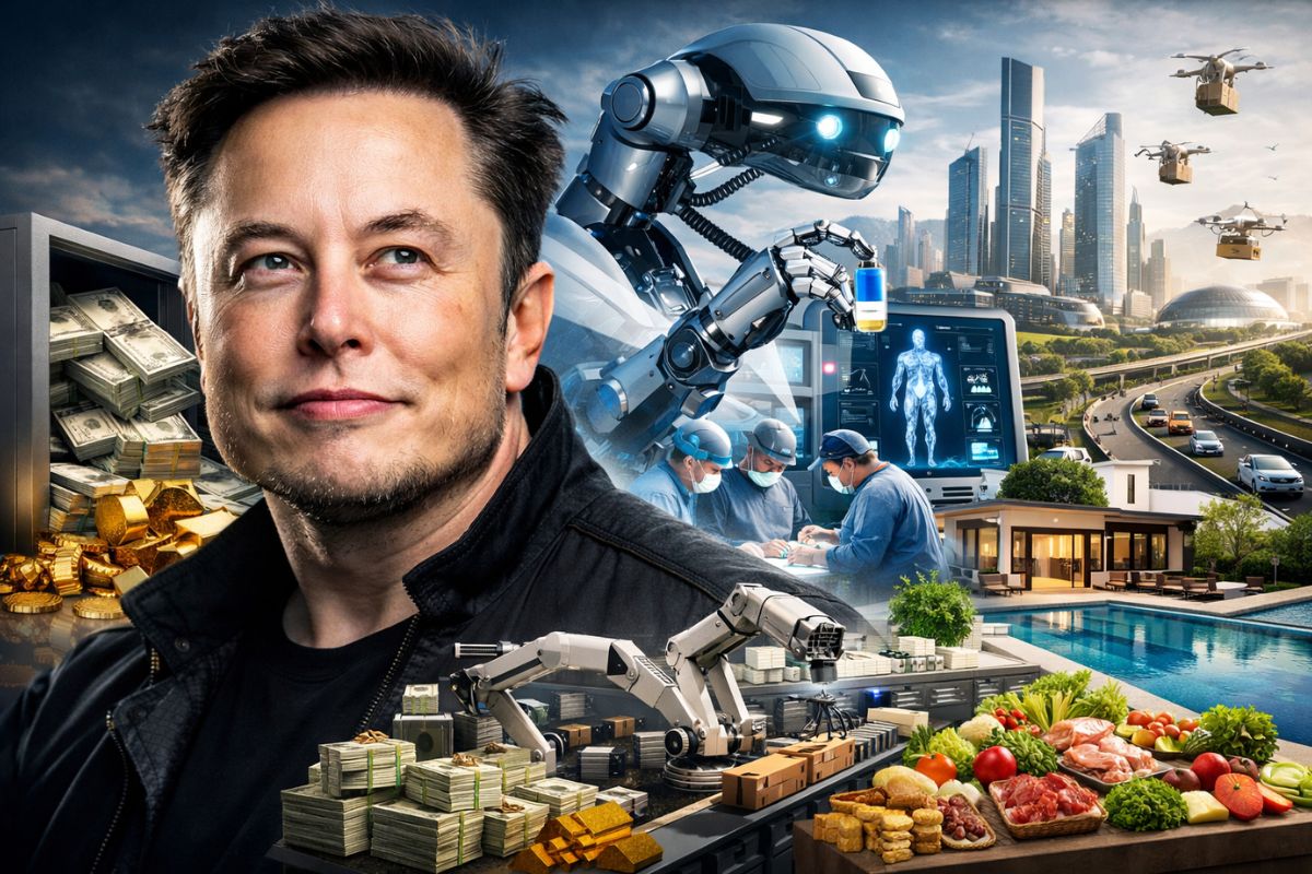 Elon Musk afirma que a IA pode criar abundância e tornar a aposentadoria irrelevante, dizendo que guardar dinheiro não fará diferença no futuro próximo.