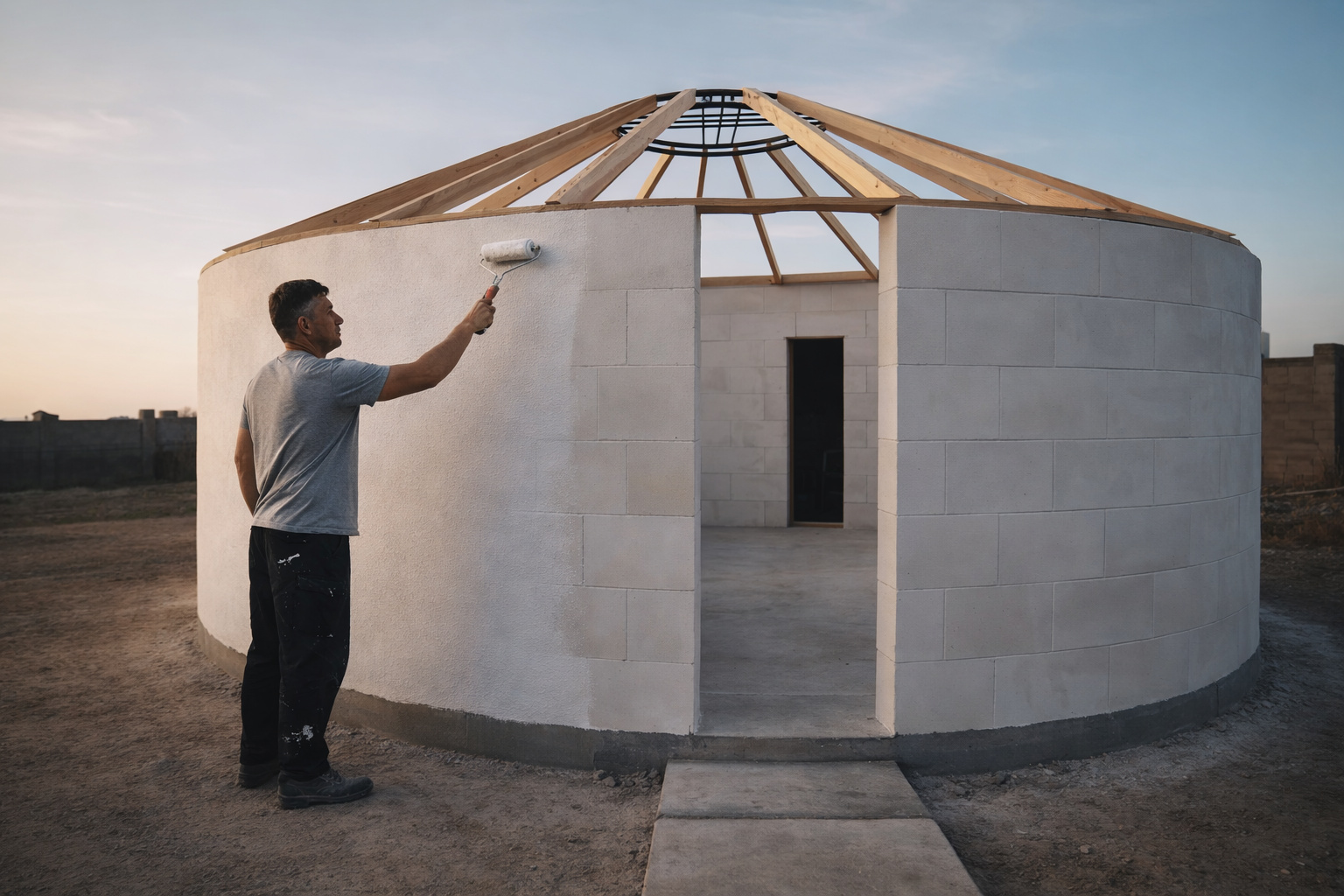 Em apenas 120 dias, homem constrói sozinho uma casa redonda completa do zero: da fundação ao acabamento final, com estrutura funcional, design inteligente e total autonomia