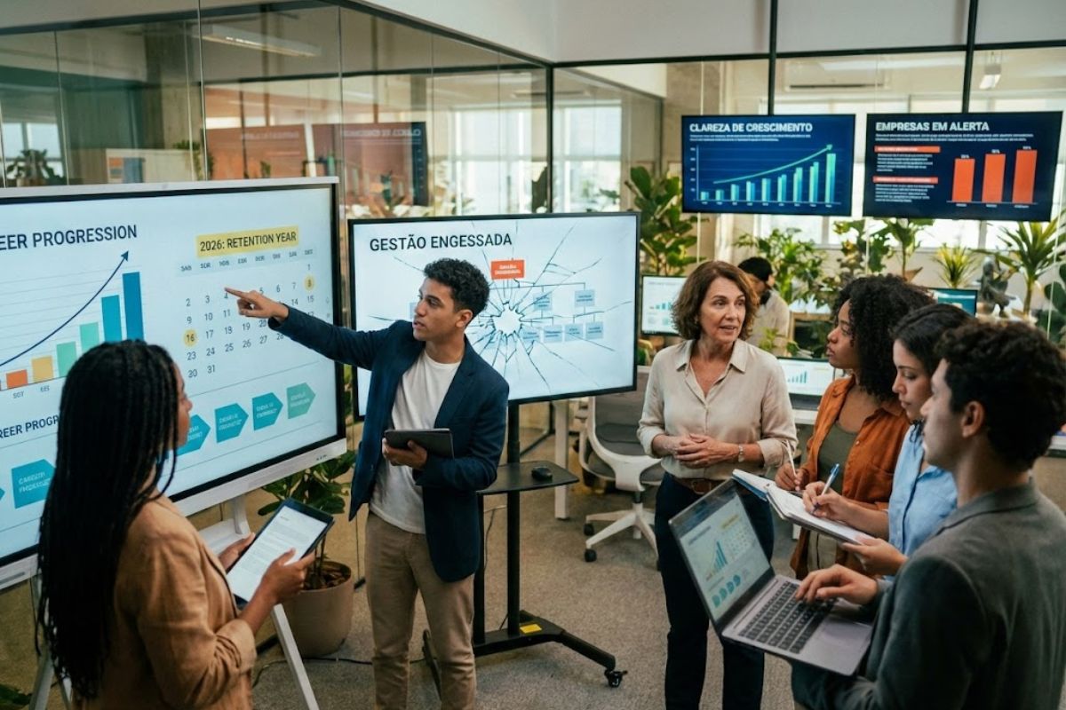 A geração Z redefine o trabalho e exige retenção de talentos, escuta ativa, modelo híbrido e alta performance com propósito e autonomia.