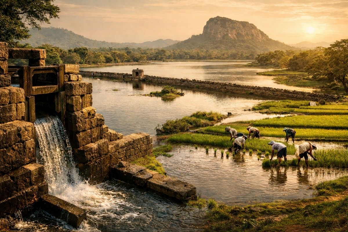 O sistema de irrigação do antigo Sri Lanka, desenvolvido há mais de 2.000 anos, é considerado um prodígio da engenharia hidráulica que muitas vezes supera os sistemas modernos em resiliência climática e sustentabilidade ecológica.