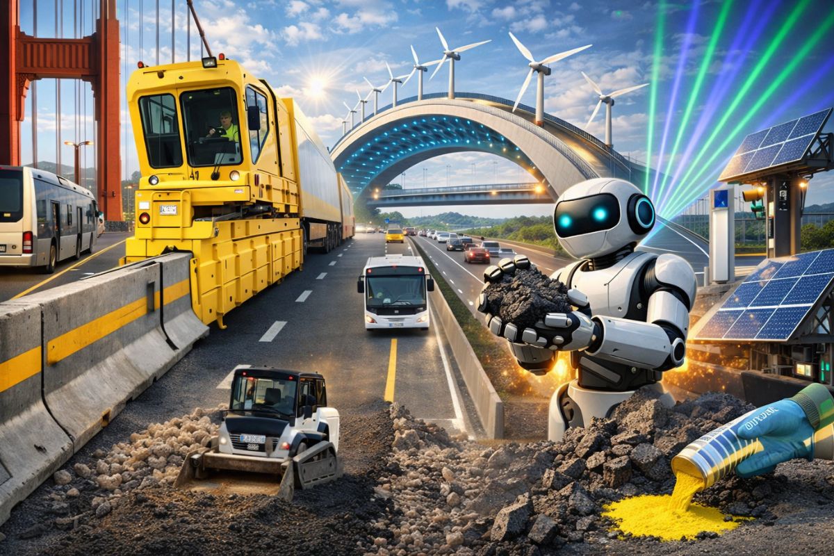 Estradas que brilham no escuro, pontes inteligentes, robôs, energia solar e asfalto reciclado mostram já estão transformando rodovias e reinventando o futuro do transporte no mundo inteiro