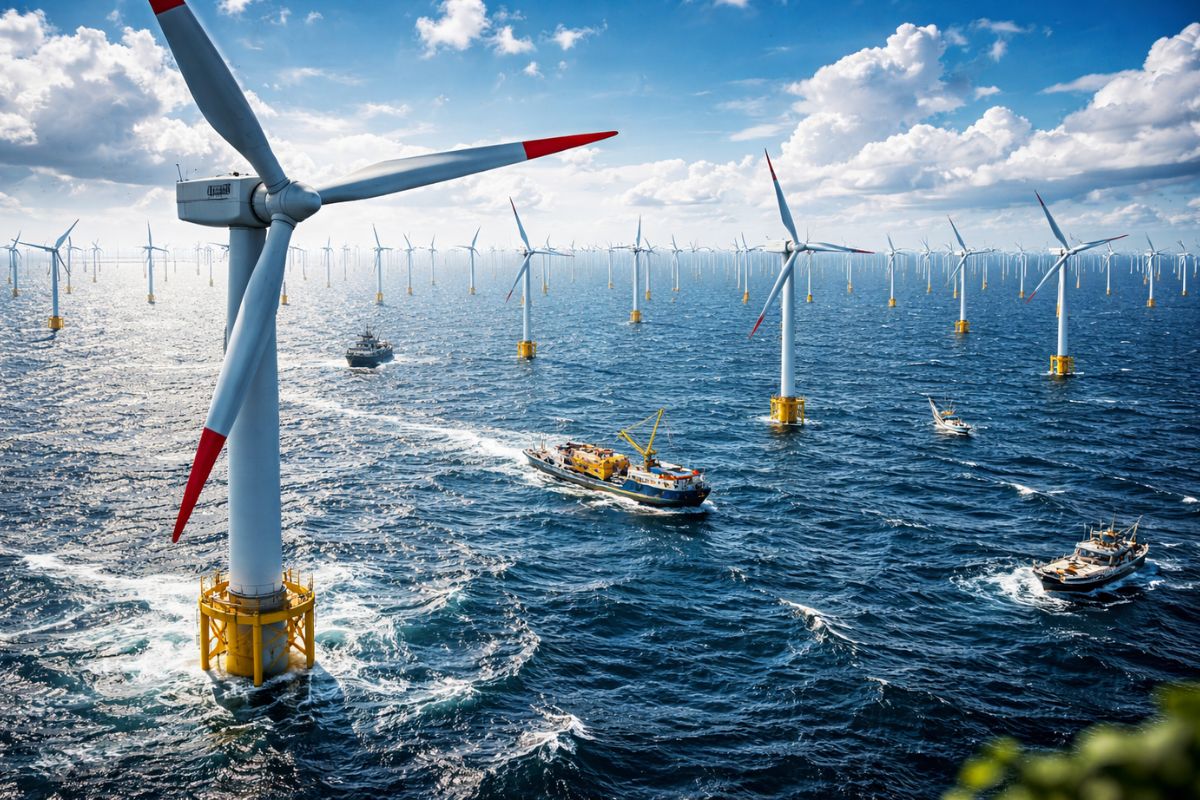 projeto colossal no Mar do Norte acelera parque eólico offshore com energia eólica offshore, mira 300 GW e busca independência energética até 2050 com redes interconectadas e licitações coordenadas.