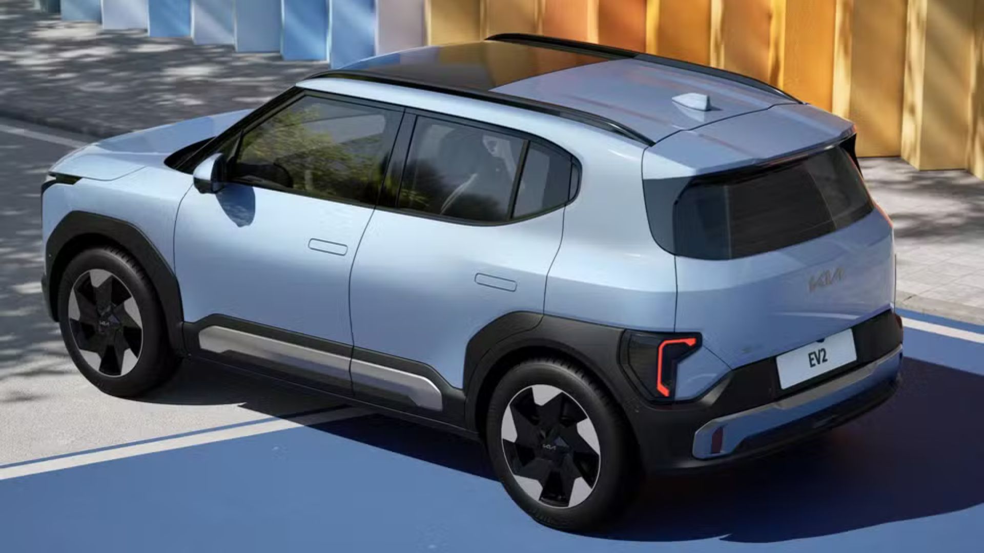 Kia EV2 estreia como SUV elétrico de entrada com até 448 km de autonomia, recarga rápida, interior modular e tecnologias avançadas. (Imagem: Reprodução/KIA)
