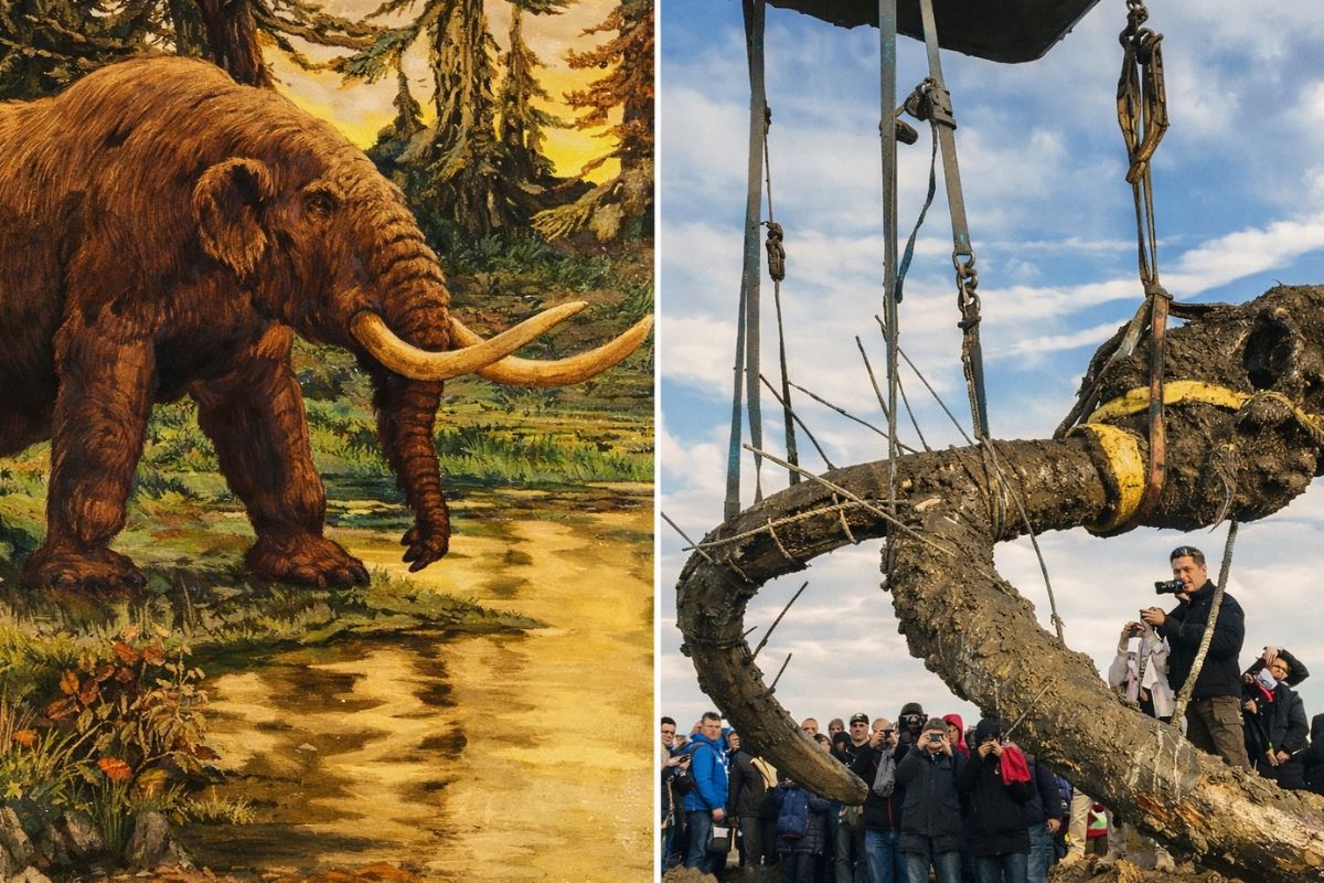 Fazendeiro de Michigan encontra esqueleto gigante de mamute a 3 metros do solo, mobiliza universidade, para escavação histórica e revela uma das maiores descobertas (2)