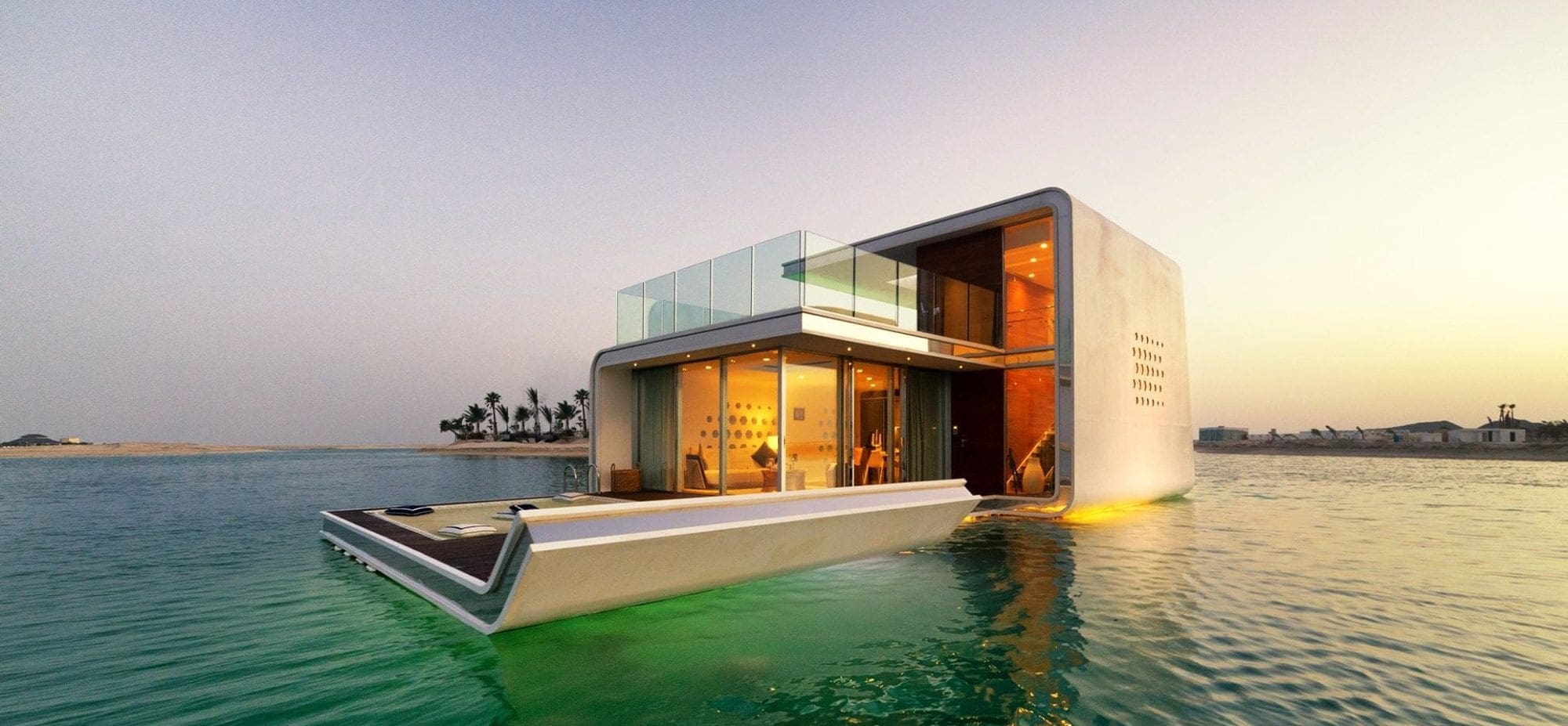 Pouca gente sabe, mas uma casa flutuante de três níveis, com 370 m², quartos submersos abaixo do nível do mar e estrutura ancorada ao fundo oceânico, foi construída em Dubai e desafia o conceito tradicional de moradia fixa