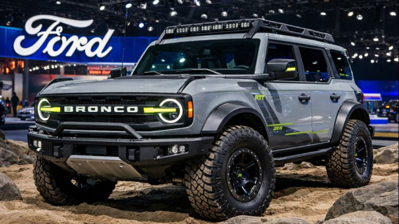 Novo Ford Bronco RTR estreia em Detroit com motor 2.3 EcoBoost turbo, suspensão reforçada e visual exclusivo para trilhas severas.
