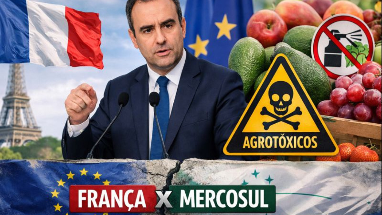 França suspende importações agrícolas da América do Sul com agrotóxicos e reforça oposição ao acordo comercial com o Mercosul.