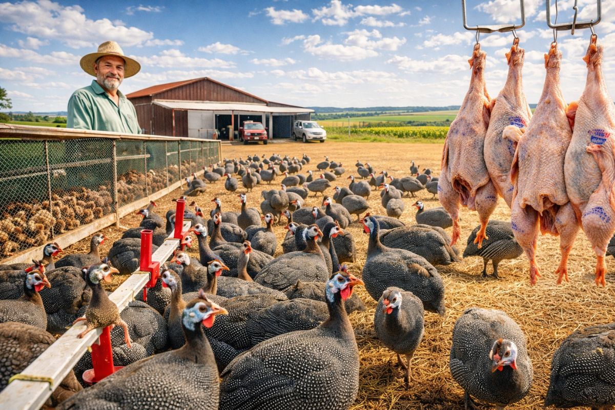 Galinhas-d’angola ganham espaço no campo criador em Cristalina mantém 100 aves, compra pintinhos “franceses” do Ceará e abate em Minas