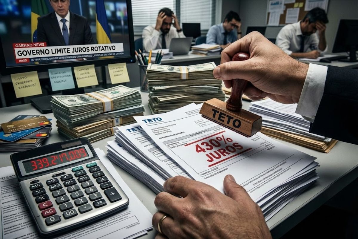 Governo impõe limite da dívida no cartão, corta juros do rotativo, vincula ao programa Desenrola e enfrenta reação da Febraban sobre o novo teto.