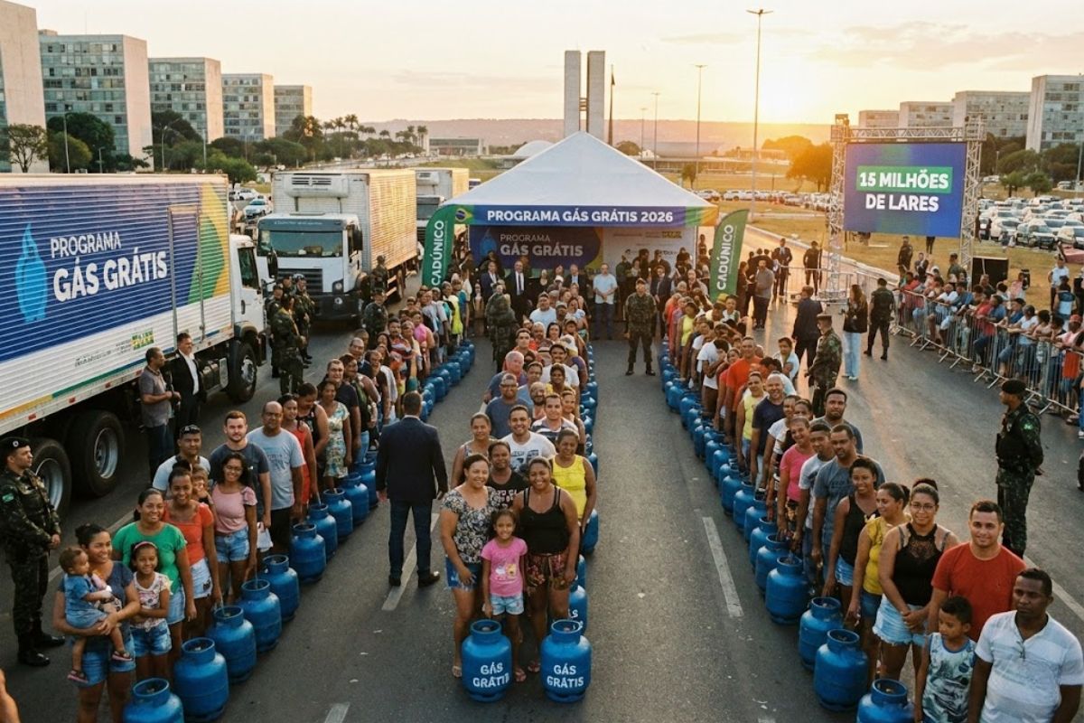 Gás grátis avança nas capitais em 2026: entenda regras do CadÚnico, retirada de botijões, prioridade do Bolsa Família e a meta de ampliar o programa para milhões de lares.