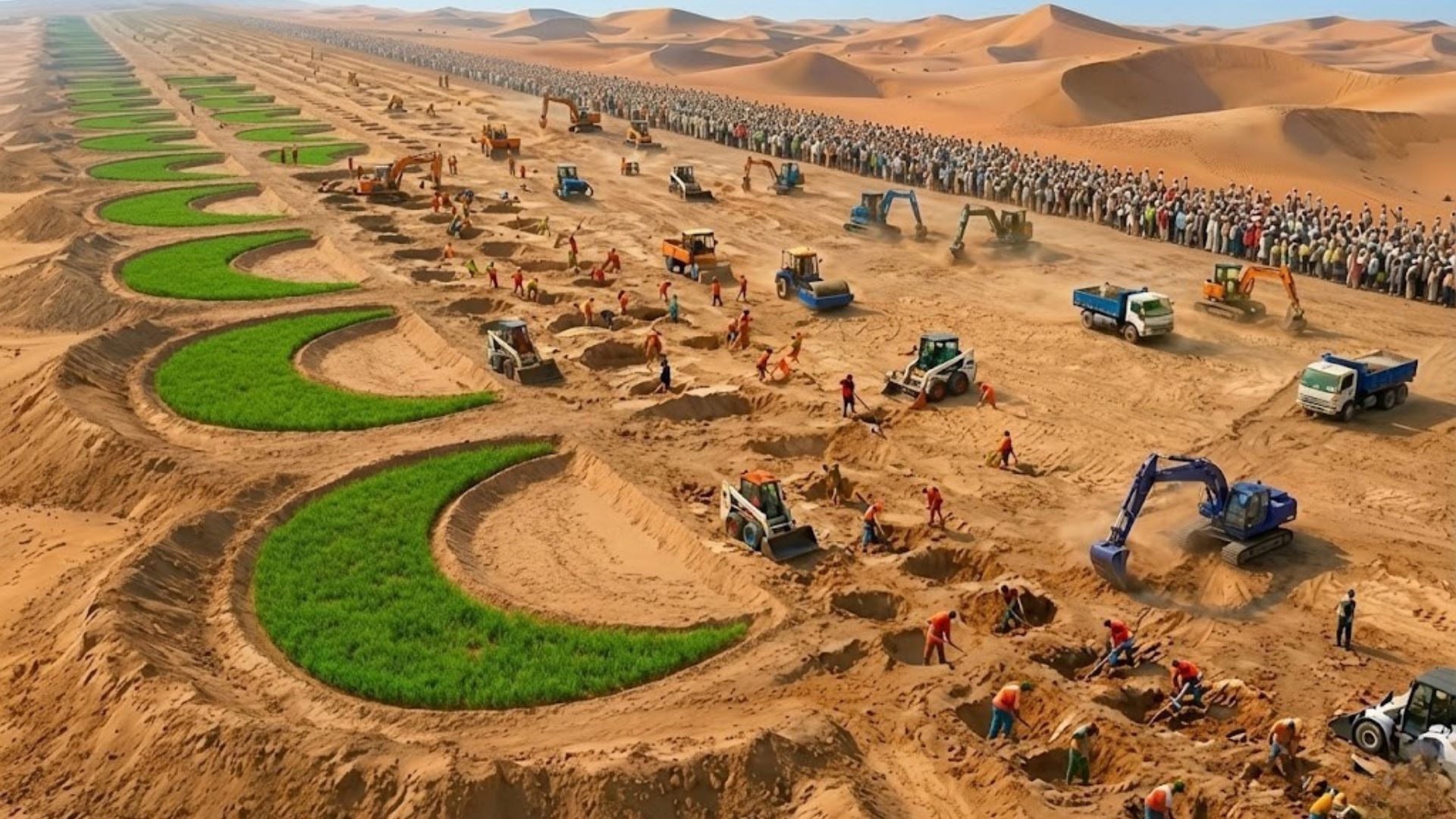 Técnica de covas em meia-lua ajuda comunidades do Sahel a reter água, recuperar solos degradados e avançar a Grande Muralha Verde africana.