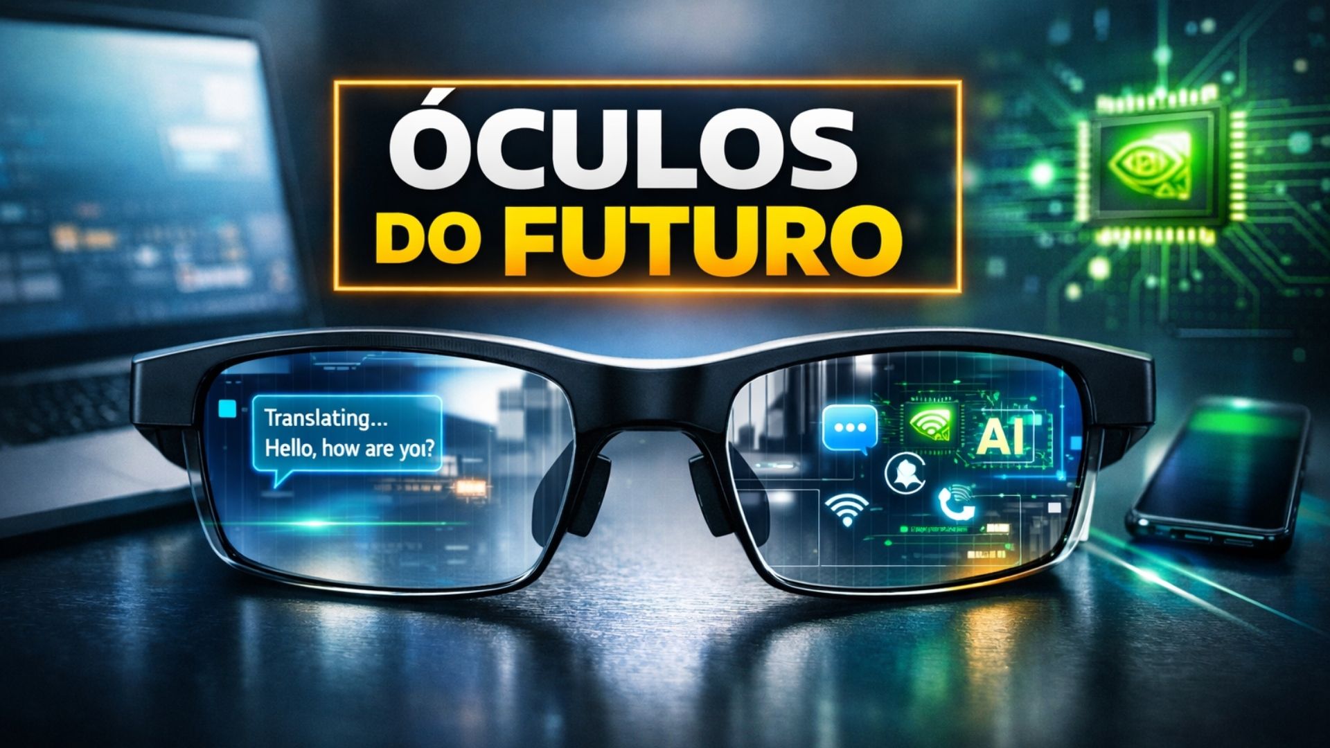 Óculos inteligentes da Lenovo conectam celular e PC, traduzem conversas em tempo real e usam IA com chip NVIDIA na CES 2026 conceito.