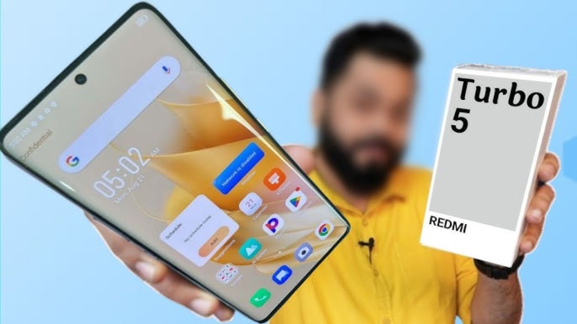 Renderizações do Redmi Turbo 5 Max sugerem design inspirado no iPhone e bateria de 9.000 mAh, mas levantam dúvidas sobre uso de IA.