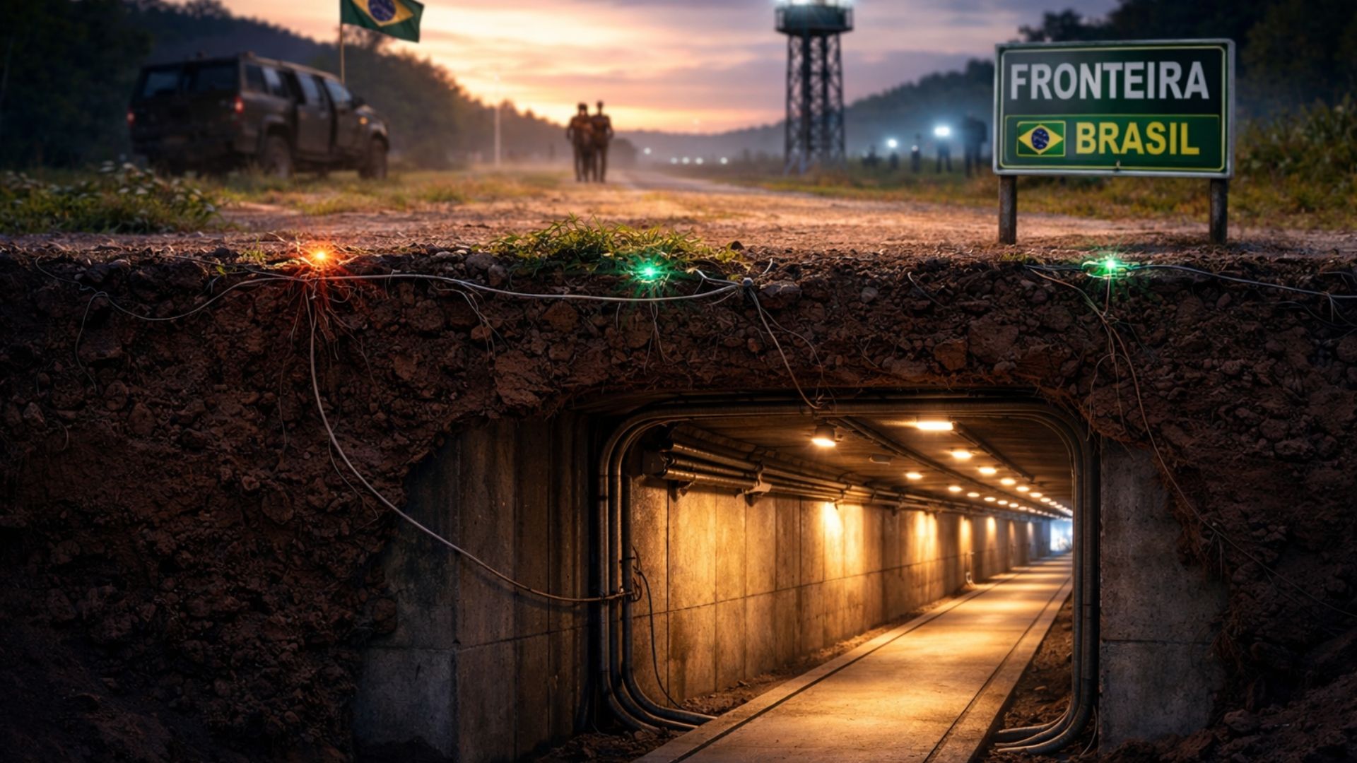 Brasil amplia vigilância nas fronteiras ao integrar sensores e análise de dados para detectar túneis clandestinos e reduzir rotas do crime organizado.