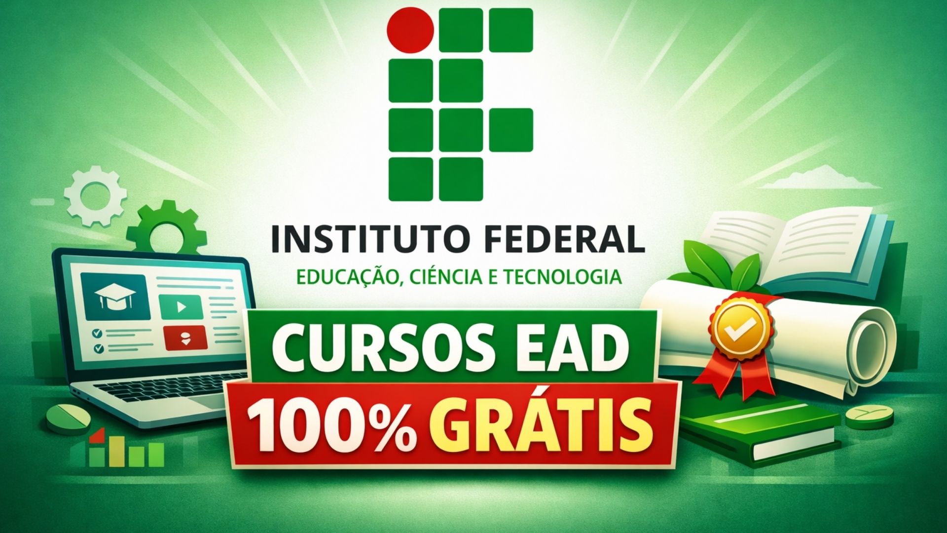 IFMS abre inscrições para 44 cursos gratuitos 100% EAD, com certificado digital e acesso 24h, em áreas como tecnologia, educação, idiomas e agronegócio.