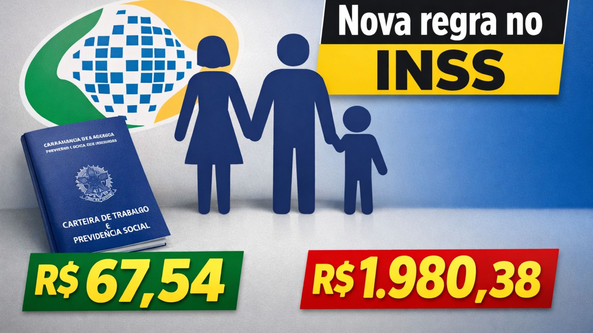 Salário-família do INSS sobe para R$ 67,54 por filho, mas limite de renda é R$ 1.980,38; quem passa do teto perde o benefício mensal.