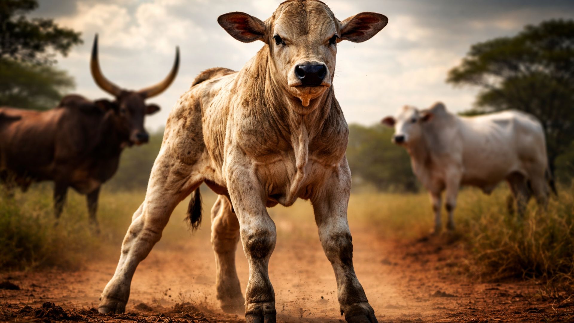 Bezerro nasce no Congo do cruzamento Ankole x Nelore e marca teste real de genética tropical, unindo rusticidade africana e seleção brasileira.
