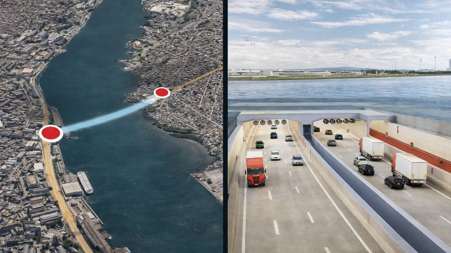 Contrato bilionário autoriza túnel submerso Santos-Guarujá, com seis faixas, ciclovia e engenharia inédita para reduzir travessia a minutos.