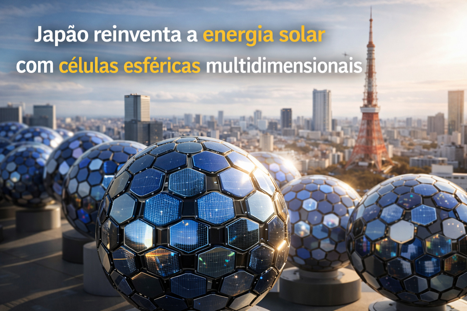 Japão dá salto tecnológico e apresenta células esféricas que podem redefinir a energia solar