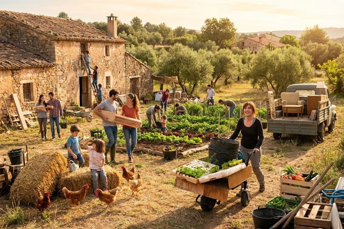 Na Espanha, jovens viram neorrurais, trocam cidades por vilarejos no campo e enfrentam a crise da moradia que repovoa regiões vazias.