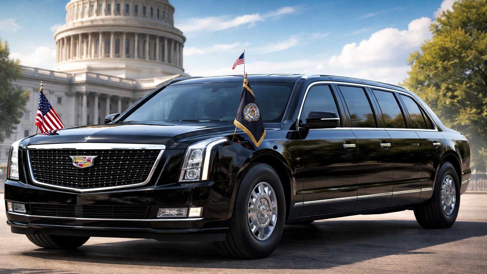 Limusine presidencial dos EUA pesa até 10 toneladas, tem blindagem extrema, motor V8 diesel e custo estimado entre US$ 1,5 e US$ 2 milhões.