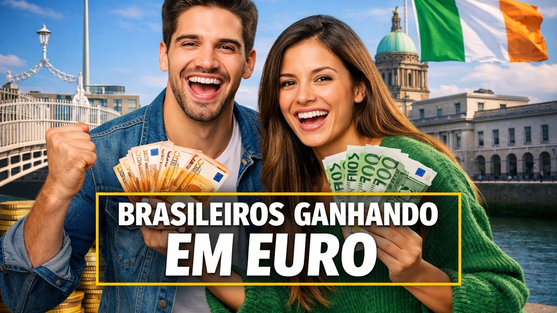 Salário mínimo da Irlanda chega a € 14,15 em 2026 e aumenta o interesse de brasileiros por trabalho e renda em euro no país.