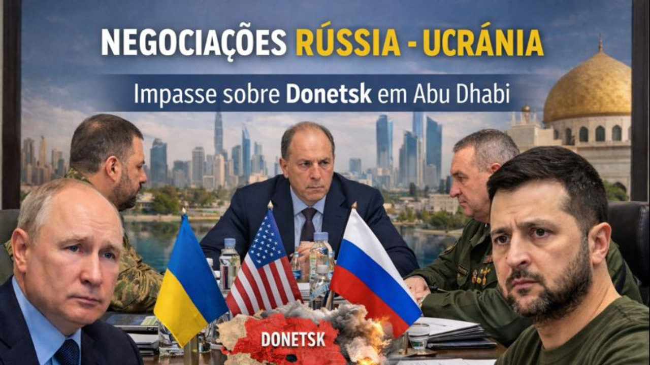 Conversas trilaterais discutem a guerra na Ucrânia e a disputa por Donetsk, principal obstáculo para um acordo.