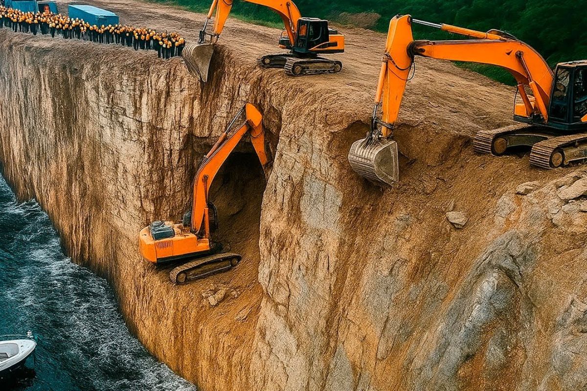 Noruega decide partir uma montanha ao meio, gastar quase 1 bilhão de euros e criar o primeiro túnel de navios do mundo para salvar vidas, enfrentar ondas gigantes